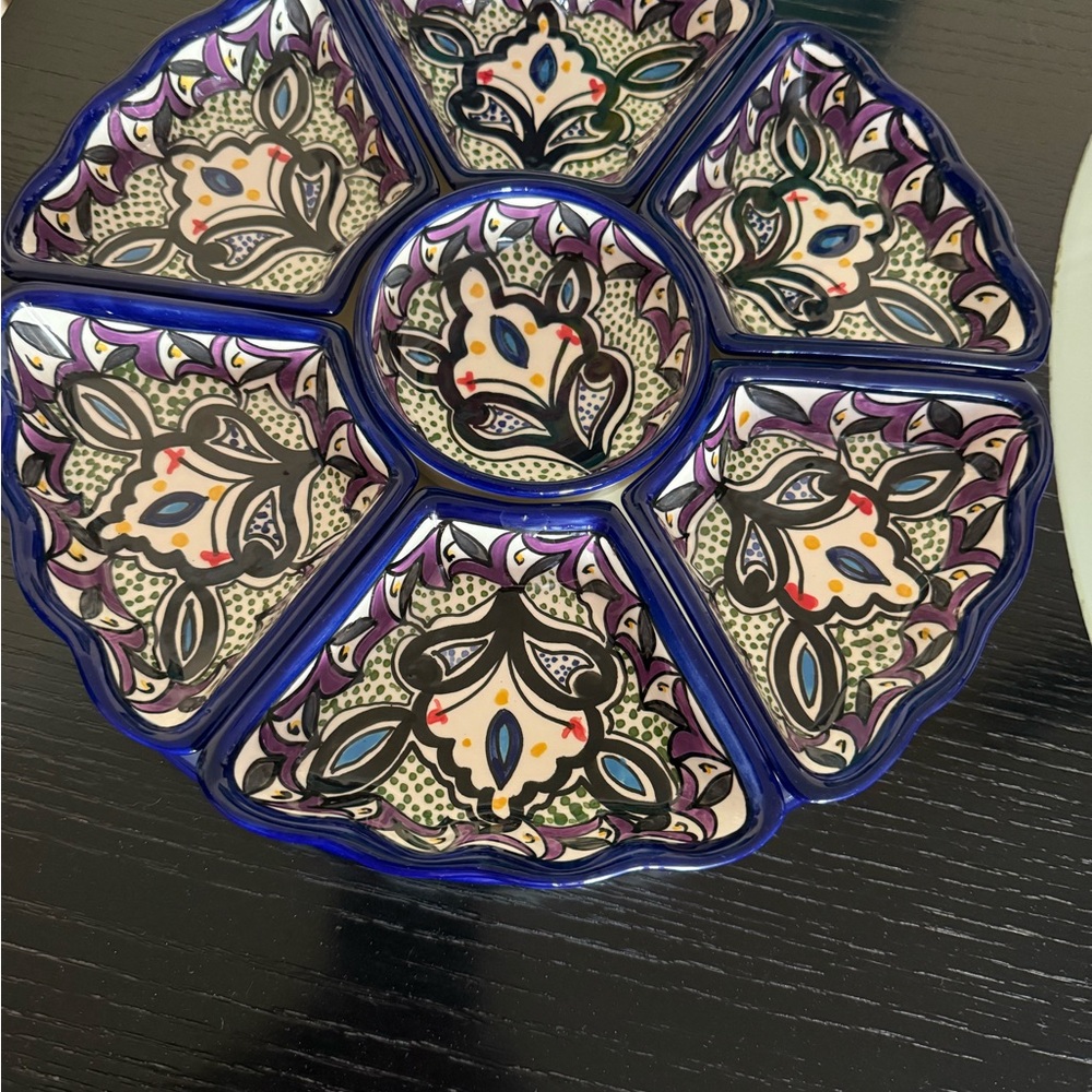 Handcrafted Multicolor Ceramic Plate